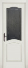 Фото Дверь Лео ГРЕЙ (800мм, ПОС, мателюкс графит фрезерованное, 2000мм, 40мм, натуральный массив ольхи, грей, )