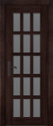 Фото Дверь Лондон-2 ВЕНГЕ (800мм, ПОС, мателюкс осветленный с фацетом, 2000мм, 40мм, натуральный массив дуба, венге, )