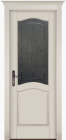 Фото Дверь Лео СЛОНОВАЯ КОСТЬ (600мм, ПОС, мателюкс графит фрезерованное, 2000мм, 40мм, натуральный массив ольхи, слоновая кость, )