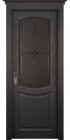 Фото Дверь Бристоль ВЕНГЕ (800мм, ПОС, мателюкс графит фрезерованное, 2000мм, 40мм, натуральный массив ольхи, венге, )