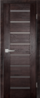 Фото Дверь Хай-Тек № 3 структ. ВЕНГЕ (700мм, ПОЧ, мателюкс графит, 2000мм, 40мм, массив дуба DSW структурир., венге, )