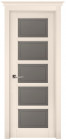 Фото Дверь Норидж КРЕМ (600мм, ПОС, мателюкс графит фрезерованное, 2000мм, 40мм, натуральный массив ольхи, крем, )
