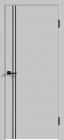Фото Дверь GALANT М2 эмалит серый (900мм, ПГ, 2000мм, 40мм, экошпон, эмалит серый, ABS кромка черная)