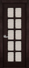 Фото Дверь Лондон-2 ольха ВЕНГЕ (700мм, ПОС, мателюкс осветленный с фацетом, 2000мм, 40мм, натуральный массив ольхи, венге, )