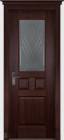 Фото Дверь Тоскана МАХАГОН (600мм, ПОЧ, мателюкс графит фрезерованное, 2000мм, 40мм, натуральный массив дуба, махагон, )