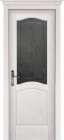 Фото Дверь Лео структур. БЕЛАЯ ЭМАЛЬ (700мм, ПОС, мателюкс графит фрезерованное, 2000мм, 40мм, натуральный массив сосны структурир., белая эмаль, )