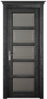 Фото Дверь Норидж ГРИС (600мм, ПОС, мателюкс графит фрезерованное, 2000мм, 40мм, натуральный массив ольхи, грис, )