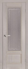 Фото Дверь Аристократ № 4 структ. ГРЕЙ (600мм, ПОС, каленое с узором, 2000мм, 40мм, массив дуба DSW структурир., грей, )
