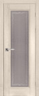 Фото Дверь Аристократ № 5 СЛОНОВАЯ КОСТЬ (600мм, ПОС, каленое с узором, 2000мм, 40мм, натуральный массив дуба, слоновая кость, )