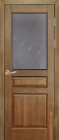 Фото Дверь Валенсия ОРЕХ АНТИЧНЫЙ (800мм, ПОС, мателюкс графит фрезерованное, 2000мм, 40мм, натуральный массив ольхи, античный орех, )