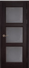 Фото Дверь Турин ольха ВЕНГЕ (700мм, ПОС, мателюкс графит фрезерованное, 2000мм, 40мм, натуральный массив ольхи, венге, )