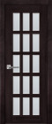 Фото Дверь Лондон-2 ольха ВЕНГЕ (900мм, ПОС, мателюкс осветленный с фацетом, 2000мм, 40мм, натуральный массив ольхи, венге, )