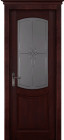 Фото Дверь Бристоль МАХАГОН (900мм, ПОС, мателюкс графит фрезерованное, 2000мм, 40мм, натуральный массив ольхи, махагон, )