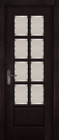 Фото Дверь Лондон ольха ВЕНГЕ (700мм, ПОС, мателюкс осветленный с фацетом, 2000мм, 40мм, натуральный массив ольхи, венге, )