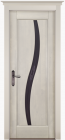Фото Дверь Соло структур. СЛОНОВАЯ КОСТЬ (700мм, ПОС, мателюкс графит фрезерованное, 2000мм, 40мм, натуральный массив сосны структурир., слоновая кость, )