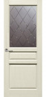 Фото Дверь Венеция СЛОНОВАЯ КОСТЬ (700мм, ПОС, мателюкс графит фрезерованное, 2000мм, 40мм, натуральный массив ольхи, слоновая кость, )