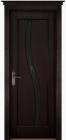 Фото Дверь Соло ВЕНГЕ (600мм, ПОС, мателюкс графит фрезерованное, 2000мм, 40мм, натуральный массив ольхи, венге, )
