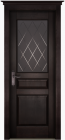 Фото Дверь Валенсия ВЕНГЕ (600мм, ПОС, 2000мм, 40мм, натуральный массив ольхи, венге)