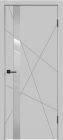 Фото Дверь Scandi S Z1 светло-серый (700мм, ПОС, лакобель белое, 2000мм, 40мм, эмаль, светло-серый)