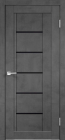 Фото Дверь NEXT 3 муар темно-серый (900мм, ПОС, лакобель черное, 2000мм, 40мм, экошпон, муар темно-серый)