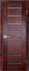 Фото Дверь Хай-Тек № 3 структ. МАХАГОН (700мм, ПОЧ, 2000мм, 40мм, массив дуба DSW структурир., махагон)