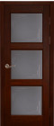 Фото Дверь Турин ольха МАХАГОН (600мм, ПОС, 2000мм, 40мм, натуральный массив ольхи, махагон)