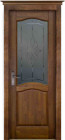 Фото Дверь Лео АНТИЧНЫЙ ОРЕХ (900мм, ПОС, 2000мм, 40мм, натуральный массив ольхи, античный орех)