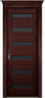 Фото Дверь Палермо структур. МАХАГОН (700мм, ПОЧ, 2000мм, 40мм, натуральный массив сосны структурир., махагон)