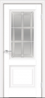 Фото Дверь ALTO 8V эмалит белый (800мм, ПОС, английская решетка, 2000мм, 40мм, экошпон, эмалит белый)