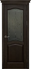 Фото Дверь Лео ВЕНГЕ (600мм, ПОС, 2000мм, 40мм, натуральный массив ольхи, венге)