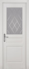 Фото Дверь Валенсия БЕЛАЯ ЭМАЛЬ (900мм, ПОС, 2000мм, 40мм, натуральный массив ольхи, белая эмаль)