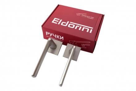 Ручка дверная квадр. ELDORINI EL 213 slim MSN, никель супер мат.