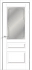 Фото Дверь VILLA 3V эмалит белый  (900мм, ПОС, грани мателюкс, 2000мм, 40мм, экошпон, эмалит белый)