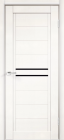 Фото Дверь NEXT 2 эмалит белый (800мм, ПОС, лакобель черное, 2000мм, 40мм, экошпон, эмалит белый)