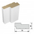 Фото Комплект дверной коробки ламинированный белый (900мм, 2076мм, ., прямоугольный, ответная планка 0068 хром, петли ПНН-80 белые 2 шт, ., ., .)