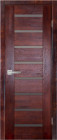 Фото Дверь Хай-Тек № 3 МАХАГОН (800мм, ПОЧ, 2000мм, 40мм, натуральный массив дуба, махагон)