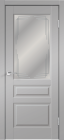 Фото Дверь VILLA 3V эмалит серый  (900мм, ПОС, грани мателюкс, 2000мм, 40мм, экошпон, эмалит серый)