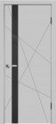 Фото Дверь Scandi S Z1 светло-серый (900мм, ПОС, лакобель чёрное, LR, врезка под замок Morelli 1895P SN, 2000мм, 40мм, эмаль, светло-серый)
