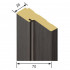 Фото Короб  U 23 деревянный (70мм, 2070мм, 26мм, прямоугольный, стандарт, с уплотнителем,  массив сосны, экошпон ультра)