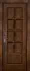 Фото Дверь Лондон ольха АНТИЧНЫЙ ОРЕХ (600мм, ПГ, 2000мм, 40мм, натуральный массив ольхи, античный орех)