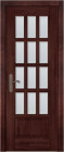 Фото Дверь Лондон ольха МАХАГОН (900мм, ПОС, 2000мм, 40мм, натуральный массив ольхи, махагон)