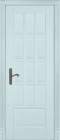Фото Дверь Лондон СКАЙ (800мм, ПГ, 2000мм, 40мм, натуральный массив дуба, скай)