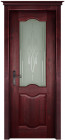Фото Дверь Феррара структур. МАХАГОН (800мм, ПОС, 2000мм, 40мм, натуральный массив сосны структурир., махагон)
