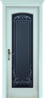 Фото Дверь Витраж СКАЙ (600мм, ПОС, 2000мм, 40мм, натуральный массив ольхи, скай)