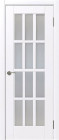 Фото Дверь Терция ПО/Сатинат, Винил белый (700мм, ПОС, сатинат, 2000мм, 38мм, Soft-touch, белый)