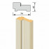 Фото Короб с уплотнителем слоновая кость (дуб) (74мм, 2080мм, 40мм, прямоугольный, стандарт, массив в шпоне дуба, эмаль)