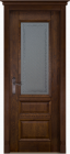 Фото Дверь Аристократ № 2 ольха АНТИЧНЫЙ ОРЕХ (800мм, ПОС, 2000мм, 40мм, натуральный массив ольхи, античный орех)
