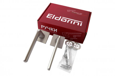 Ручка дверная квадр. ELDORINI EL 213 slim MSN, никель супер мат.