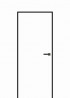 Фото Дверь Invisible Стандарт, чёрная алюмин. кромка (59мм, внутреннего открывания) (900мм, ПГ, ЛЕВАЯ, черн.замок, врезка под черн.скр. петли Kubica, 2000мм, 59мм, грунт, NEW, )