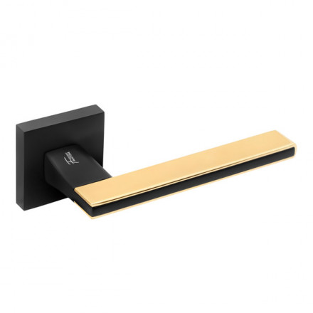 Ручка дверная квадр. Fantom FM 104-50 MB/22Gold "Ирма", мат.черн./зол.блест.